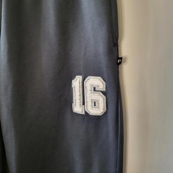 Pennant black athletic sweatpants with a white "16" graphic on the leg men's Med - Picture 2 of 9